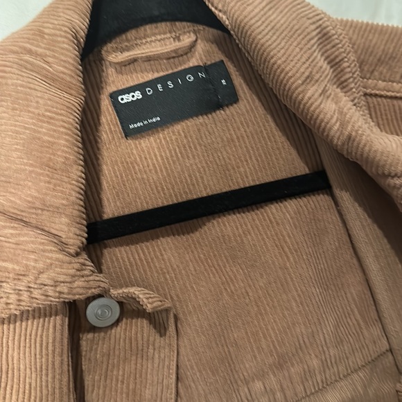 ASOS DESIGN oversized cord jacket in rust - Picture 2 of 5
